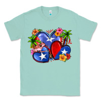 Seafoam puerto rico hearts Classic Tee - Zillion Design Studio