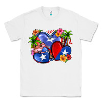 White puerto rico hearts Classic Tee - Zillion Design Studio