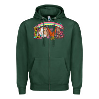 Sports Green Easter Bunny Love With Rainbow Zipper Hoodie - RanaPortraitStore