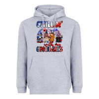 Heather Grey Chillin' with my gnomies 4th of July Heavyweight Hoodie - CowGirlArtShop