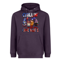 Plum Chillin' with my gnomies 4th of July Heavyweight Hoodie - CowGirlArtShop