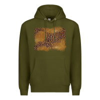 Army Green leopard background Premium Hoodie - BarkalooDesign