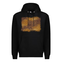 Black leopard background Premium Hoodie - BarkalooDesign
