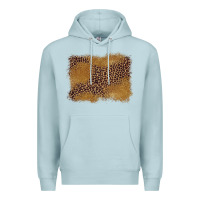 Blue Mist leopard background Premium Hoodie - BarkalooDesign