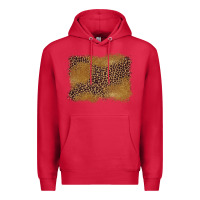 Cardinal leopard background Premium Hoodie - BarkalooDesign