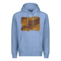 Colony Blue leopard background Premium Hoodie - BarkalooDesign