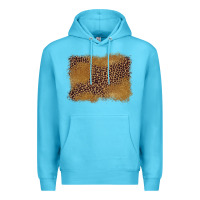 Ocean Blue leopard background Premium Hoodie - BarkalooDesign