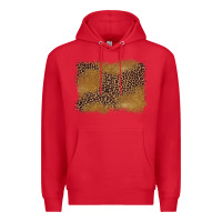 Red leopard background Premium Hoodie - BarkalooDesign