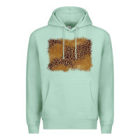 Seafoam leopard background Premium Hoodie - BarkalooDesign