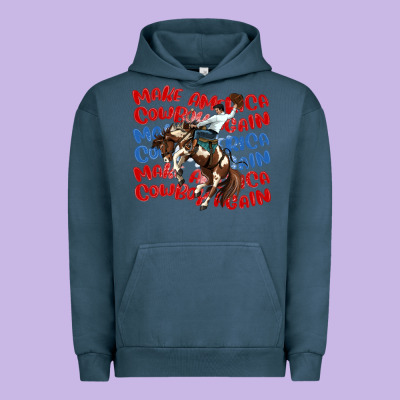 Make America Cowboy Again Urban Hoodie Designed By Maliassmallbusiness