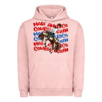 Pigment Salmon make america cowboy again Urban Hoodie - MaliasSmallBusiness