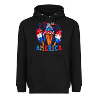 Black 4th of July America ice creams Heavyweight Hoodie - Neo Western