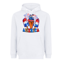 White 4th of July America ice creams Heavyweight Hoodie - Neo Western
