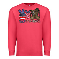 Cardinal peace love america Premium Sweatshirt - CowhideDigitalArt