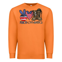 Carrot peace love america Premium Sweatshirt - CowhideDigitalArt