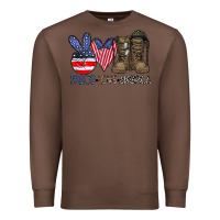 Chestnut peace love america Premium Sweatshirt - CowhideDigitalArt