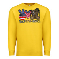 Lemon peace love america Premium Sweatshirt - CowhideDigitalArt