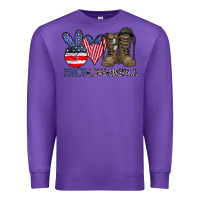 Purple peace love america Premium Sweatshirt - CowhideDigitalArt