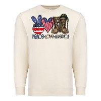 Sandshell peace love america Premium Sweatshirt - CowhideDigitalArt