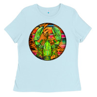 Baby Blue lobster Ladies Tee - BarkalooDesign