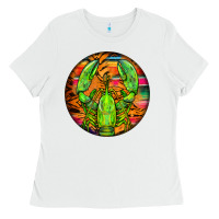 White lobster Ladies Tee - BarkalooDesign