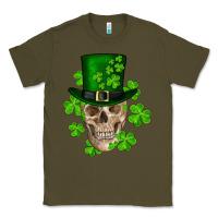 Army Green st. patrick's day skull Classic Tee - RanaPortraitStore