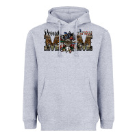Heather Grey proud army mom Heavyweight Hoodie - SublimationCraftShop
