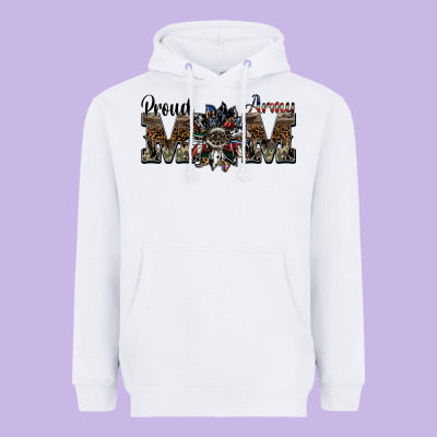 Proud Army Mom Heavyweight Hoodie Designed By Sublimationcraftshop