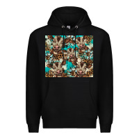Black western cowhide sunflower baby cow Premium Hoodie - BarkalooDesign