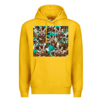 Lemon western cowhide sunflower baby cow Premium Hoodie - BarkalooDesign