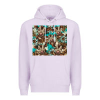 Lilac western cowhide sunflower baby cow Premium Hoodie - BarkalooDesign
