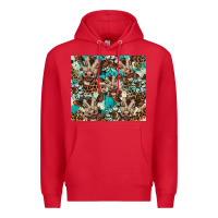 Red western cowhide sunflower baby cow Premium Hoodie - BarkalooDesign