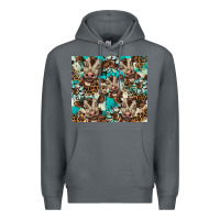 Rock western cowhide sunflower baby cow Premium Hoodie - BarkalooDesign