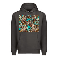 Smoke western cowhide sunflower baby cow Premium Hoodie - BarkalooDesign