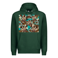 Sports Green western cowhide sunflower baby cow Premium Hoodie - BarkalooDesign
