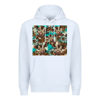 White western cowhide sunflower baby cow Premium Hoodie - BarkalooDesign