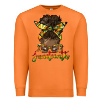 Carrot juneteenth black woman messy bun Premium Sweatshirt - HRA Design Shop