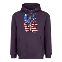 Plum Love 4th of July with gnomes 4th of july Heavyweight Hoodie - CowGirlArtShop