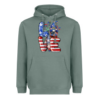 Sage Love 4th of July with gnomes 4th of july Heavyweight Hoodie - CowGirlArtShop