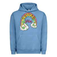 Pigment Pebble Blue lucky vibes Urban Hoodie - MaliasSmallBusiness