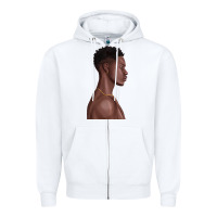 White afro black man Zipper Hoodie - texasbilliewilder