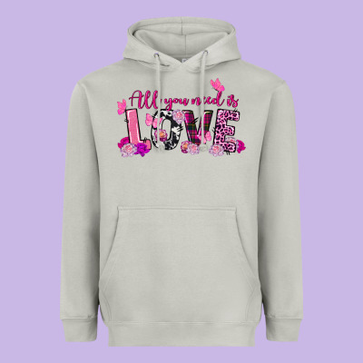 All You Need Is Love Valentine's Day Heavyweight Hoodie Designed By Fadigitalartstudio