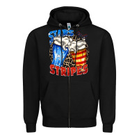 Black stars and stripes beer Zipper Hoodie - Zillion Design Studio