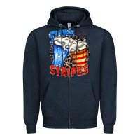 Navy stars and stripes beer Zipper Hoodie - Zillion Design Studio