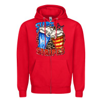 Red stars and stripes beer Zipper Hoodie - Zillion Design Studio