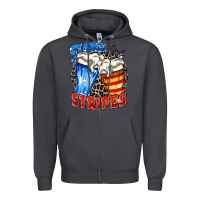 Smoke stars and stripes beer Zipper Hoodie - Zillion Design Studio