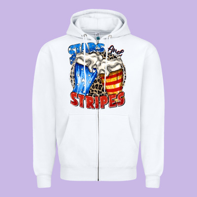 Stars And Stripes Beer Zipper Hoodie Designed By Zillion Design Studio