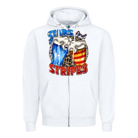 White stars and stripes beer Zipper Hoodie - Zillion Design Studio