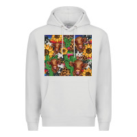 Dove Grey western cactus sunflower highlands cow Premium Hoodie - BarkalooDesign