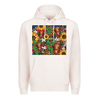Pale Pink western cactus sunflower highlands cow Premium Hoodie - BarkalooDesign